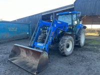 New Holland T6030 Plus 4wd tractor, 40kph, Electroshift, 420/85R38 & 14.9R24, c/w MXU310 power loader & bucket, 4027 hours, YX60 AXO - 2