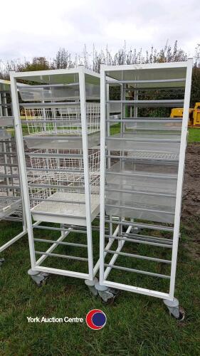 2 x 5ft x 4ft racks on wheels
