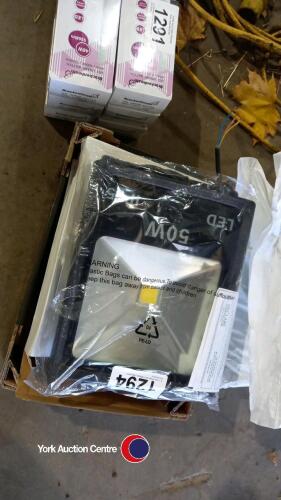 2 x new Highclare 50watt LED yard floodlights