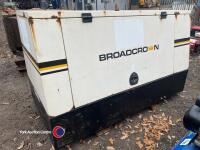 Broadcrown 415/230v, 10kva diesel generator, quiet 1500rpm set, ideal for prolonged use. Runs and makes power - 3
