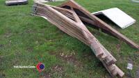 9 x wooden roof trusses, cover 4.2m