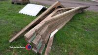 9 x wooden roof trusses, cover 4.2m - 3