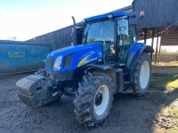 New Holland T6030 Plus 4wd tractor, 40kph, Electroshift, 420/85R38 & 40.9R24, 4526 hours, YX12 CPY - 2