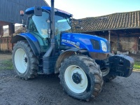 New Holland T6.165 4wd tractor, 40kph, Electroshift, 520/70R38 and 420/70R28, 4196 hours, YX15 CWE