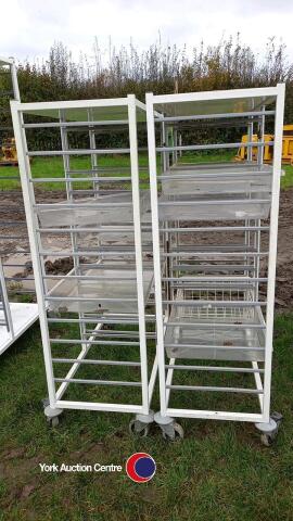 2 x 5ft x 4ft racks on wheels