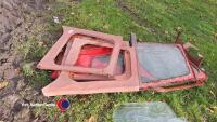 Pair of Massey Ferguson cab doors complete with glass with 35/100 series assorted cab parts