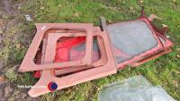 Pair of Massey Ferguson cab doors complete with glass with 35/100 series assorted cab parts - 2