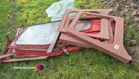 Pair of Massey Ferguson cab doors complete with glass with 35/100 series assorted cab parts - 3