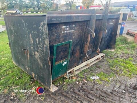 Mobile corn bin c/w bag chute and JCB attachment