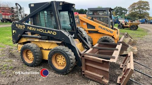 New Holland skidsteer c/w bale spike and muck scraper - Key in office
