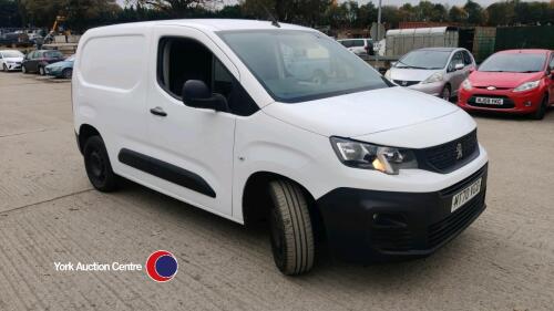 2020 Peugeot Partner Professional L1 Blue 1.5 DCi - Timing belt replaced 05/09/24, 2 keys, DAB, Sat Nav, cruise control Plus vat - 1 owner from new - HPi clear - MT70VGD - MOT 16.11.24 - 00â€™s 121176 - V5 in office