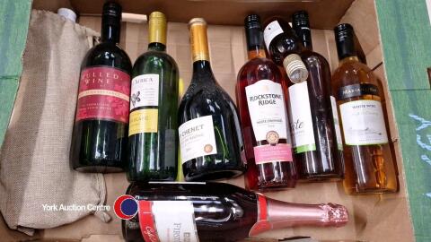 Box of assorted wines