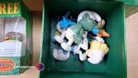 Box of collectable figurines including Tetley Tea and Smurfs - 2