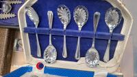 Quantity of boxed silver plate including commemorative spoons - 2