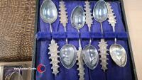 Quantity of boxed silver plate including commemorative spoons - 3