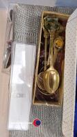 Quantity of boxed silver plate including commemorative spoons - 4