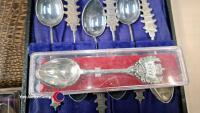 Quantity of boxed silver plate including commemorative spoons - 5