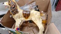 Box of large ceramic spaniel, Ringtons jug etc - 4