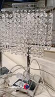 Pair of cut glass droplet shade table lamps - 2