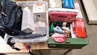 2 x boxes of bric a brac including gift items and Lonsdale shoulder bag