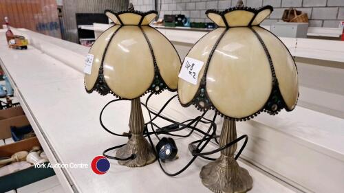 Pair of Tiffany style table lamps