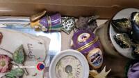 2 x boxes of ornaments including diffusers and carriage clock - 6