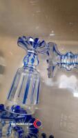 2 x boxes of tableware including decorative blue glass - 5