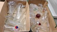 2 x boxes of glassware, some crystal - 4