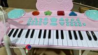 Child's electric piano and stool - 2