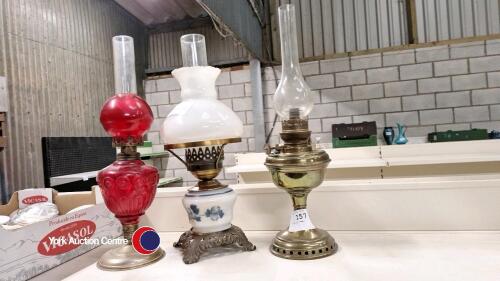 3 x oil lamps