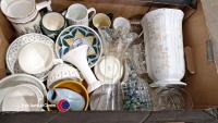 3 x boxes of pottery and glass - 2