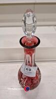 Red glass decanter - 2