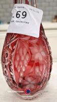 Red glass decanter - 3