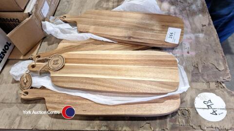 4 x Acacia serving boards