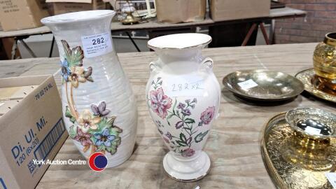 Large Arthur Wood porcelain vase plus another