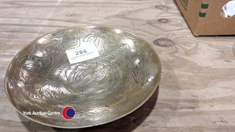 Vintage brass Chinese bowl