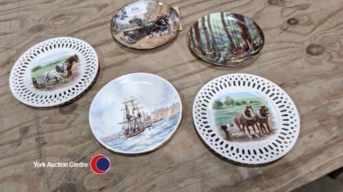 5x highly collectable bone china plates