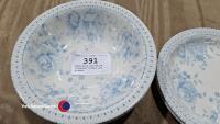 Wade blue and white flowered dishes and plates. - 2