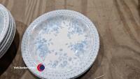 Wade blue and white flowered dishes and plates. - 3