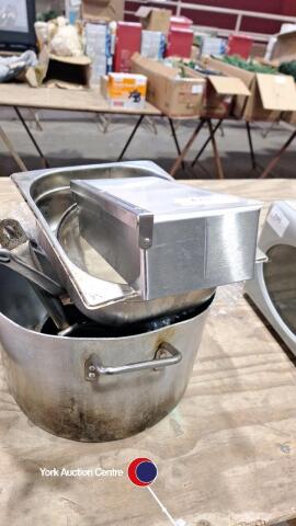 Quantity stainless steel dishes