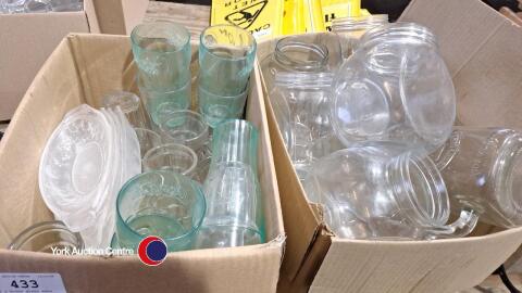 2 x boxes glass ware