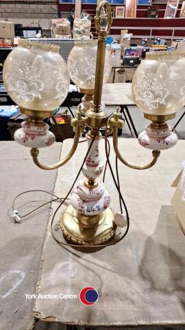 Large glass and other smaller chandeliers