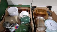 2 x boxes of household including jugs, teapot and fruit bowl