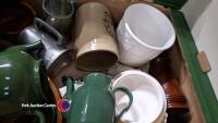 2 x boxes of household including jugs, teapot and fruit bowl - 2