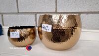 2 x hammered copper bowls - 3