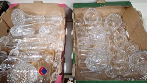 2 x boxes of cut glass crystal