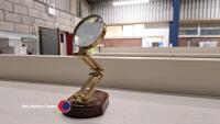 Brass nautical magnifier glass on stand - 2