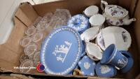 2 x boxes of household including Spode, Waterford glassware and Wedgwood - 2