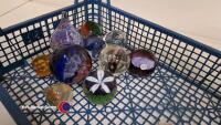 Collection of 10 x decorative glass paperweights - 3