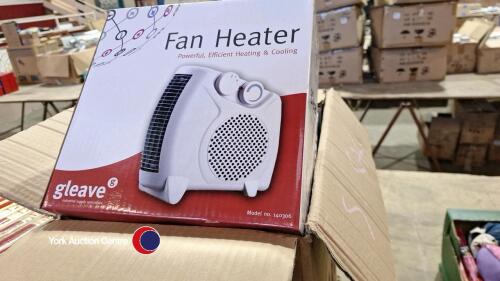 Quantity of boxed Gleave electric fan heaters